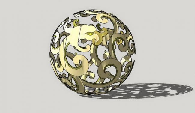 Sketchup素材模型|景观球形雕塑小品模型素材组件，现代风格