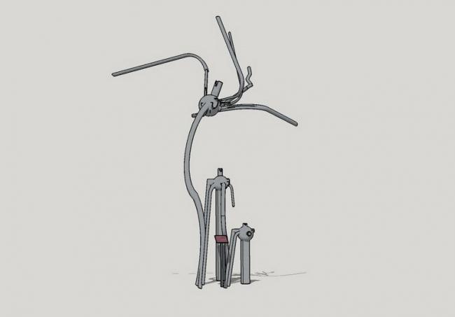 Sketchup素材模型|抽象艺术雕塑景观小品模型素材组件，现代风格