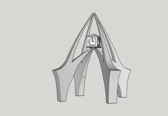 Sketchup素材模型|景观雕塑小品适中模型素材组件，现代风格