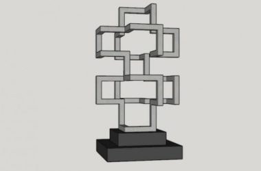 Sketchup素材模型|景观雕塑小品模型素材组件，现代风格-BIM建筑网