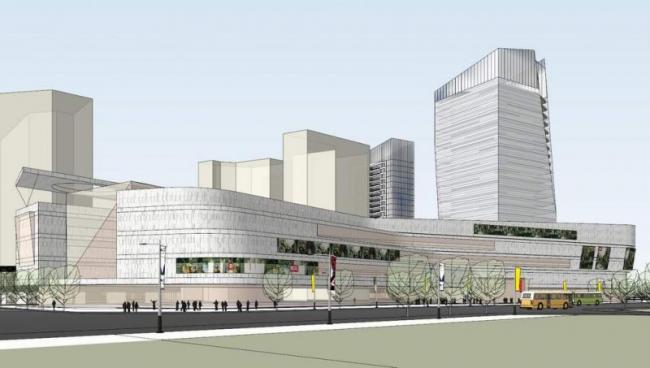 Sketchup综合体模型|多层高层混合综合体，多层商业街，高层公寓住宅，现代风格