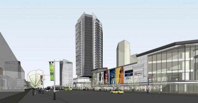 Sketchup综合体模型|多层高层混合综合体，多层商业街，高层公寓住宅，现代风格