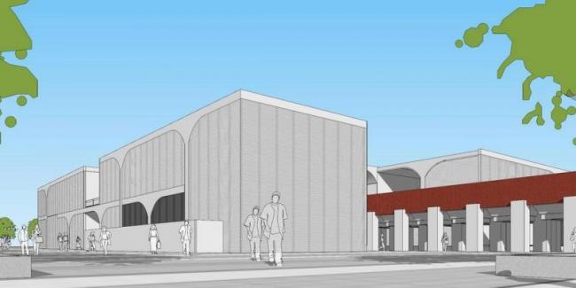 Sketchup文化模型|多层美术馆，上海徐汇龙美术馆，文化建筑，现代风格