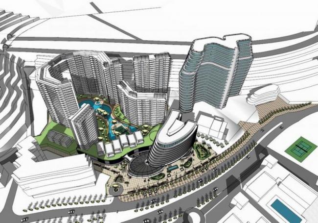 Sketchup酒店模型|深圳大梅沙酒店，高层酒店，现代风格