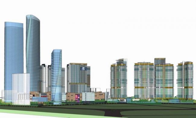 Sketchup综合体模型|超高层商业综合体，办公楼，高层住宅，现代风格