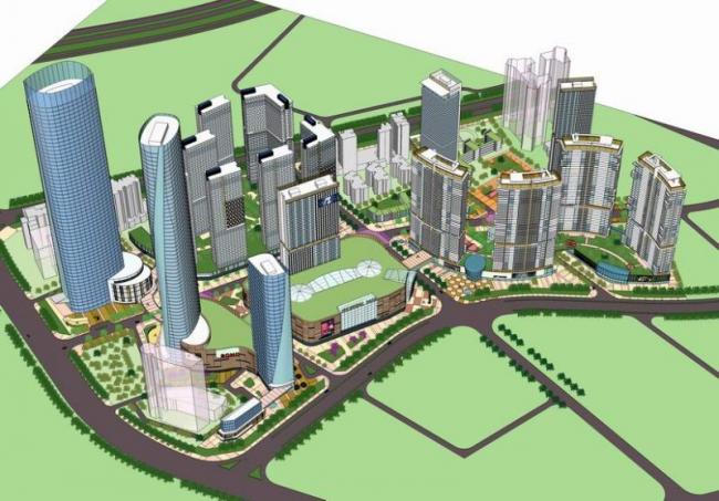 Sketchup综合体模型|超高层商业综合体，办公楼，高层住宅，现代风格