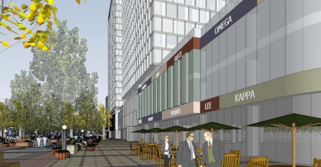 Sketchup住宅模型|高层公寓住宅，底层商业，现代风格，居住建筑