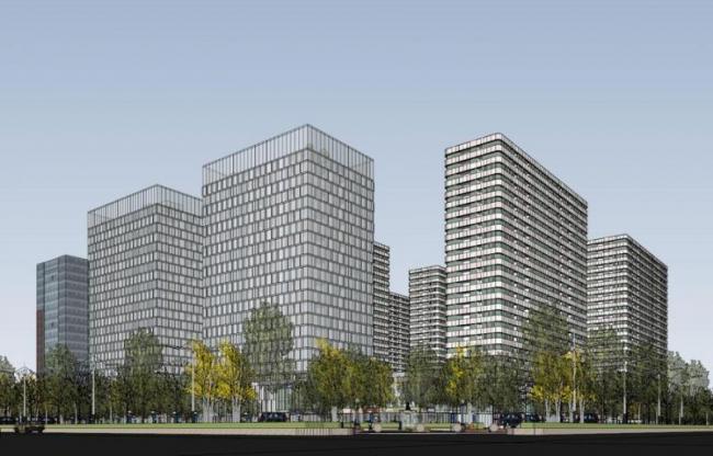 Sketchup住宅模型|高层公寓住宅，底层商业，现代风格，居住建筑