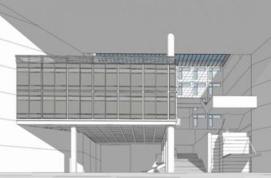 Sketchup文化模型|多层元智大学图书馆资讯大楼，现代风格，教育建筑-BIM建筑网