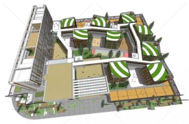 Sketchup学校模型|多层幼儿园学校，现代风格，公共建筑，教育建筑-BIM建筑网