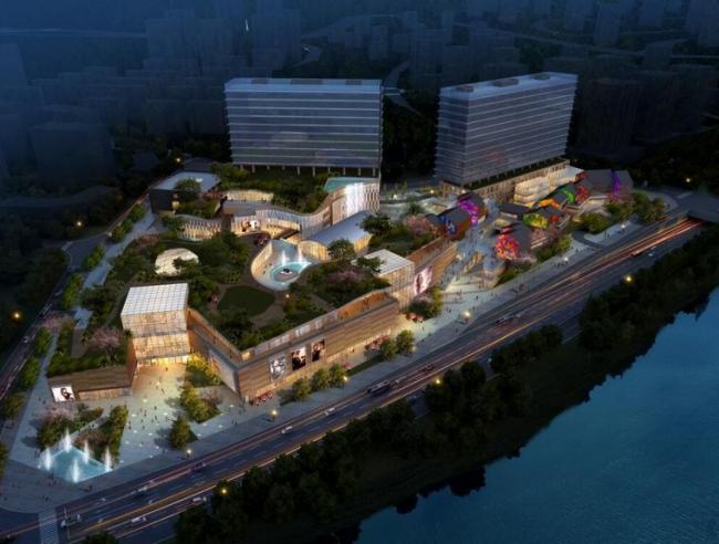 Sketchup综合体模型|多层高层混合商业综合体，高层办公，现代风格