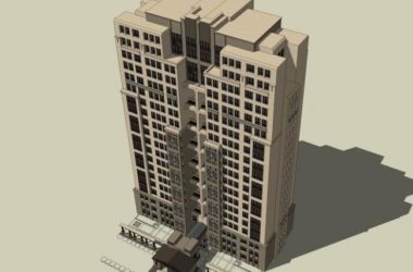 Sketchup办公模型|高层办公楼，新古典风格-BIM建筑网