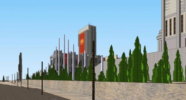 Sketchup办公模型|饥饿游戏场景，现代风格，高层办公