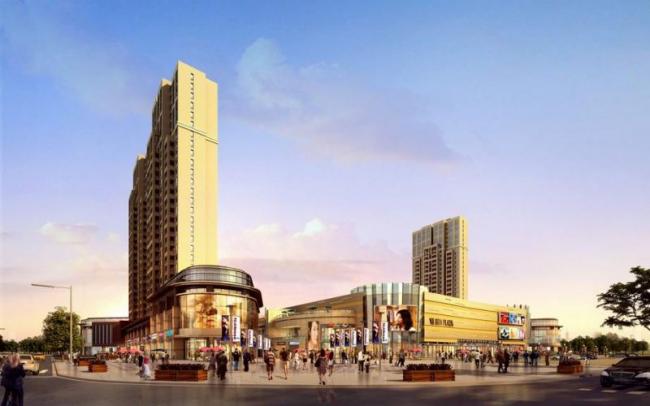 Sketchup综合体模型|高层住宅，底层商业，综合体，新古典风格