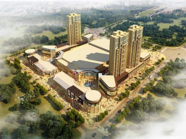 Sketchup综合体模型|高层住宅，底层商业，综合体，新古典风格