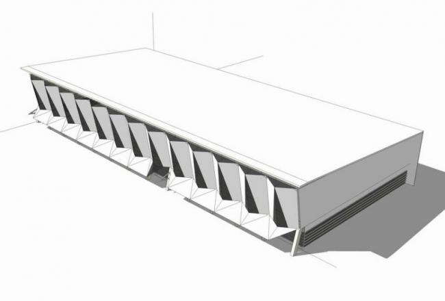 Sketchup车站路桥|多层汽车站，交通建筑，现代风格