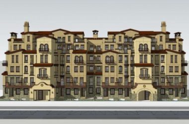 Sketchup住宅模型|地中海风情洋房，多层住宅，古典风格，居住建筑-BIM建筑网