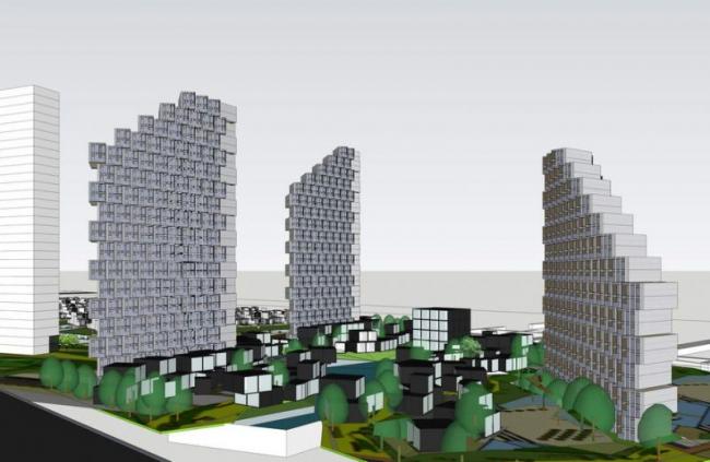 Sketchup酒店模型|南昌瑶湖度假酒店，高层酒店，现代风格