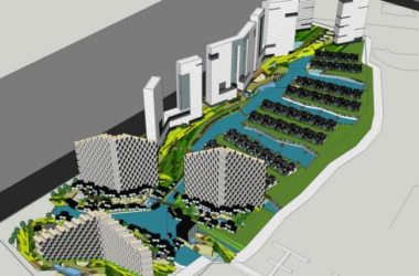 Sketchup酒店模型|南昌瑶湖度假酒店，高层酒店，现代风格-BIM建筑网