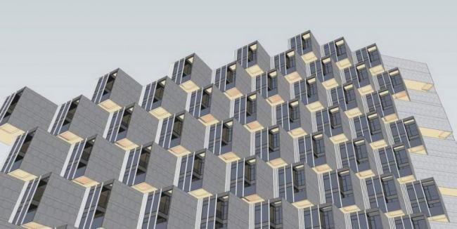 Sketchup酒店模型|南昌瑶湖度假酒店，高层酒店，现代风格