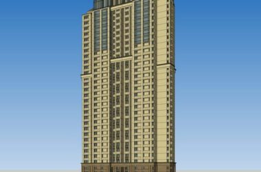 Sketchup住宅模型|高层住宅，居住建筑，法式古典风格-BIM建筑网