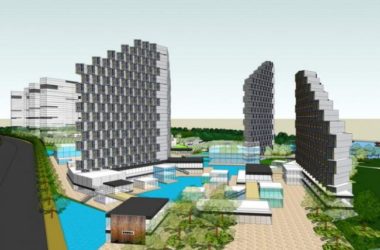 Sketchup酒店模型|高层度假酒店，现代风格-BIM建筑网