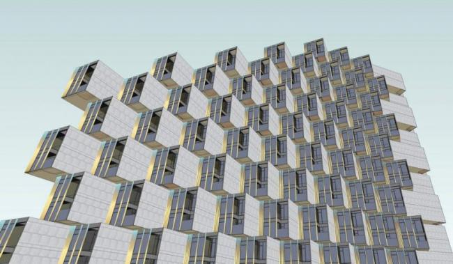 Sketchup酒店模型|高层度假酒店，现代风格