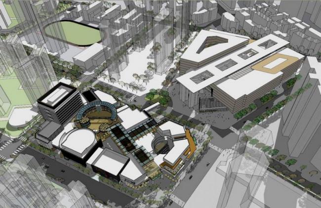 Sketchup商业模型|多层商业街，现代风格