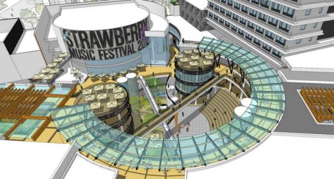 Sketchup商业模型|多层商业街，现代风格