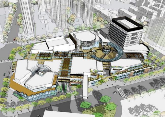 Sketchup商业模型|多层商业街，现代风格