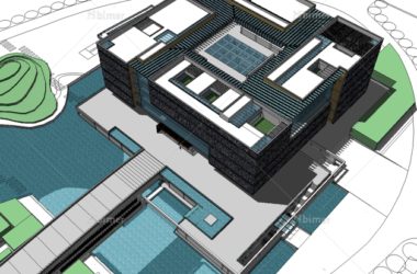 Sketchup文化模型|多层博物馆，展览馆，分层，现代风格，文化建筑-BIM建筑网