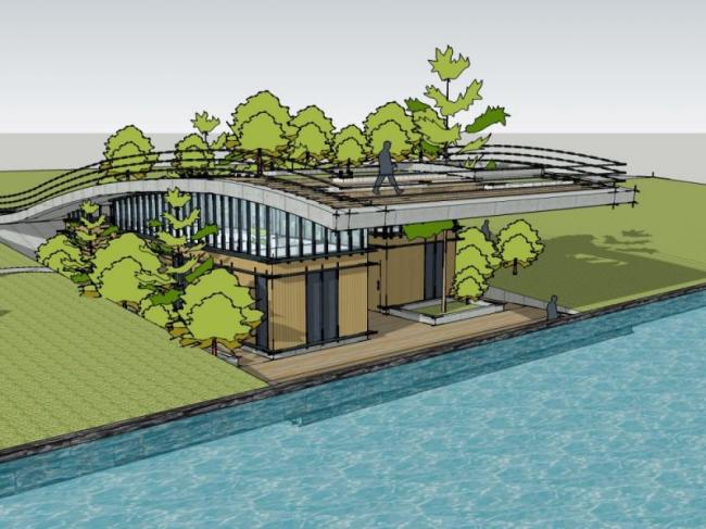 Sketchup景观模型|卫生间，公共厕所，现代风格