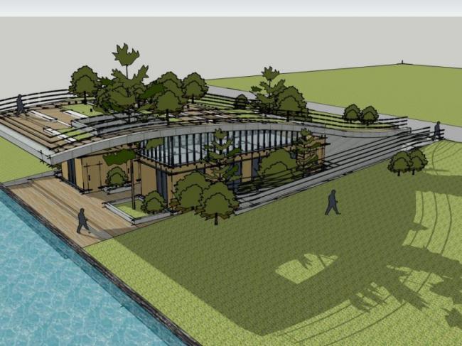 Sketchup景观模型|卫生间，公共厕所，现代风格