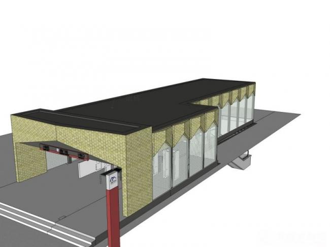 Sketchup车站路桥|地铁出入口，交通建筑，现代风格