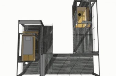 Sketchup住宅模型|集装箱住宅，现代风格，居住建筑-BIM建筑网
