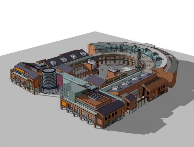 Sketchup商业模型|上海陆家嘴96广场，多层商业，现代风格