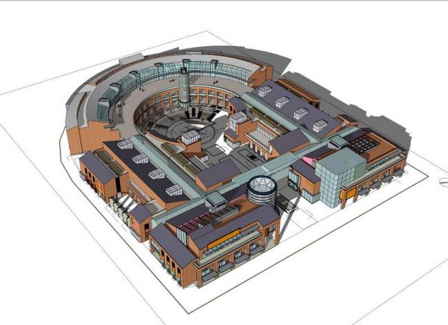 Sketchup商业模型|上海陆家嘴96广场，多层商业，现代风格