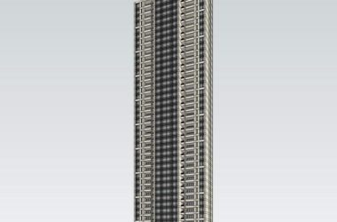 Sketchup住宅模型|超高层住宅，现代风格，居住建筑-BIM建筑网