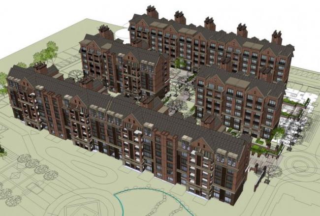 Sketchup住宅模型|多层住宅，花园洋房，居住建筑，英式古典风格