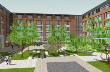 Sketchup学校模型|多层学校教学楼，教育建筑，U型，现代风格-BIM建筑网