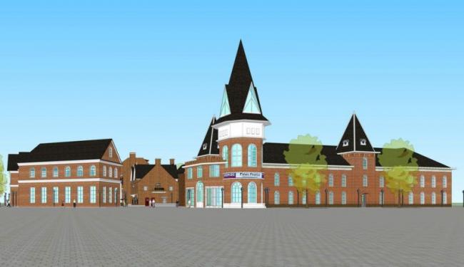 Sketchup商业模型|多层商业街，英式古典风格