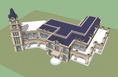 Sketchup商业模型|多层会所，商业建筑，法式古典风格-BIM建筑网