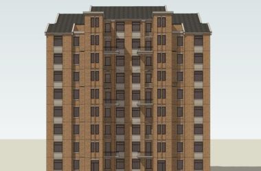 Sketchup住宅模型|小高层住宅，英式古典风格，居住建筑-BIM建筑网