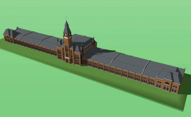 Sketchu工业厂房|多层厂房，工业建筑，古典风格，维多利亚风格