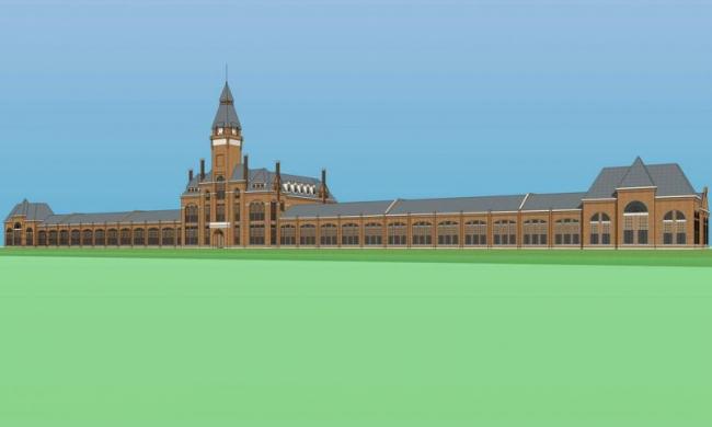 Sketchu工业厂房|多层厂房，工业建筑，古典风格，维多利亚风格