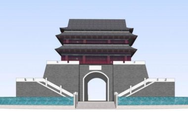 Sketchup古建筑模型|安定楼，古建筑，中式风格-BIM建筑网