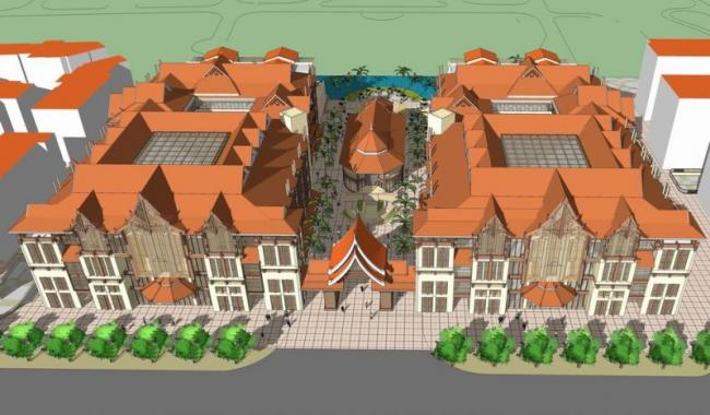 Sketchup住宅模型|珠宝小镇，多层住宅，居住建筑，东南亚风格，古典风格