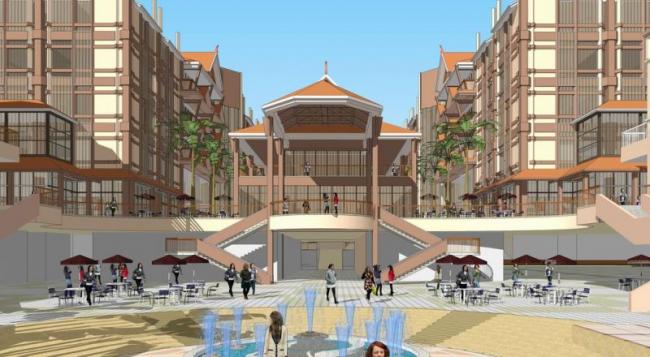 Sketchup住宅模型|珠宝小镇，多层住宅，居住建筑，东南亚风格，古典风格