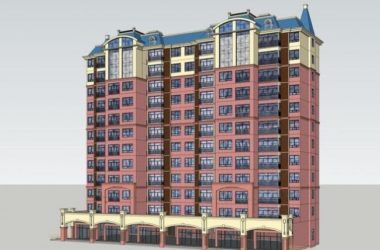 Sketchup住宅模型|中高层住宅，法式风格，古典风格，居住建筑-BIM建筑网