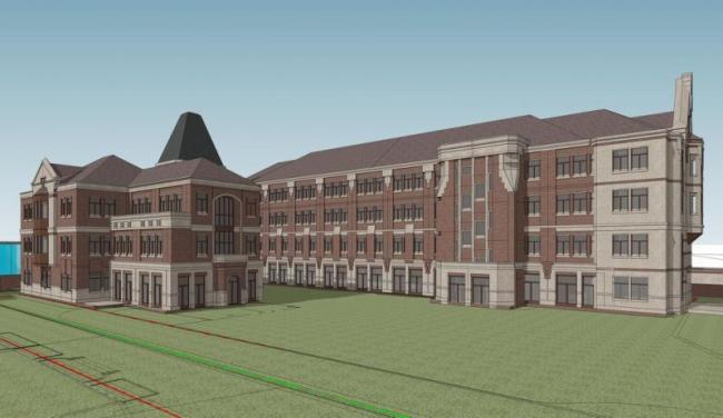 Sketchup学校模型|多层幼儿园，英式古典风格，海派风，教育建筑